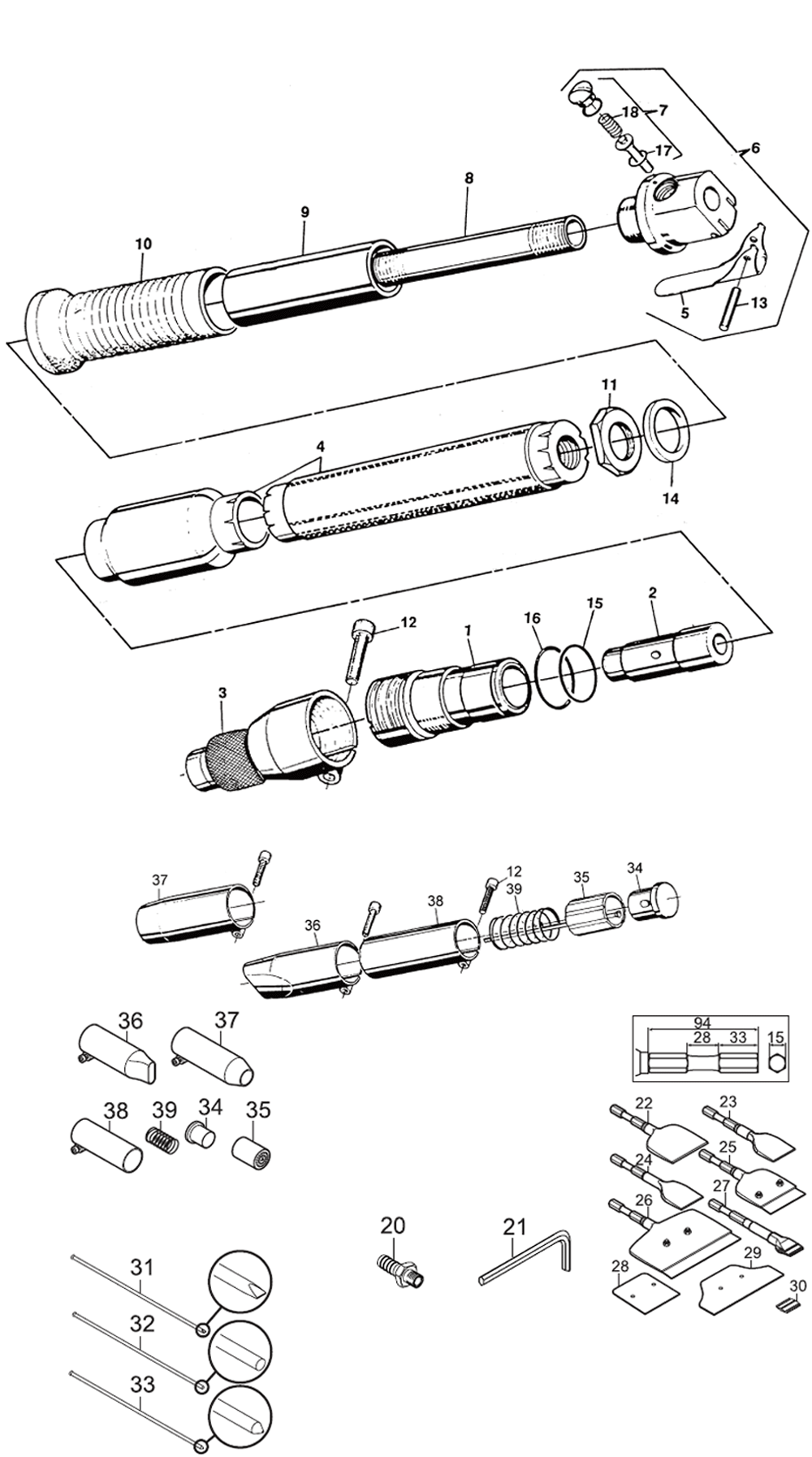 Figure 0 Diagram and Parts List for B20-1  Chicago Pneumatic Scaler